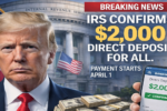 IRS Confirms $2,000 Direct Deposit for All — Payment will be started from 1st April